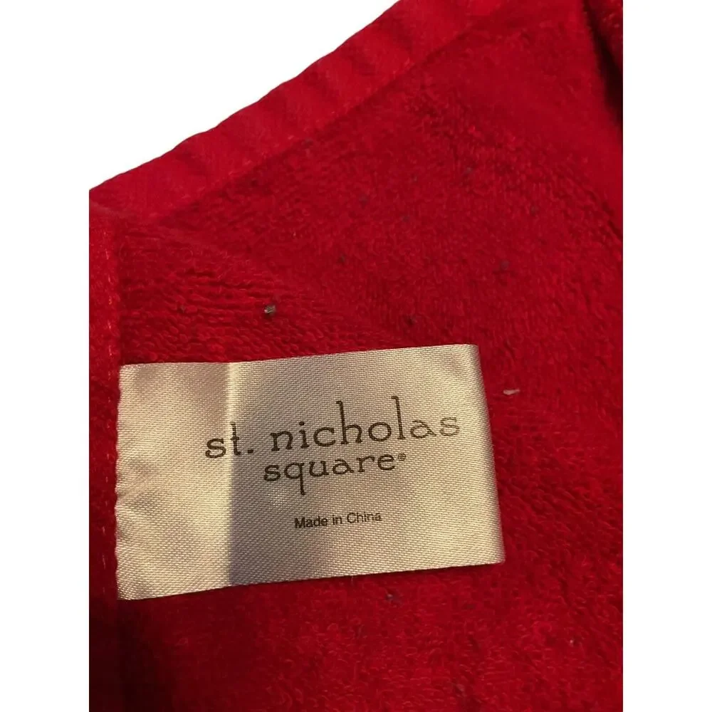 Hand Towels Santa Christmas St. Nicholas Square And Cecil Saydah Embroidered